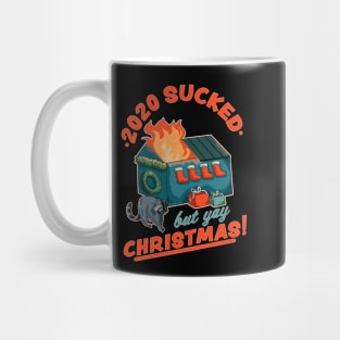 2020 Sucked but Yay Christmas Decorative Dumpster Fire Xmas Mug
